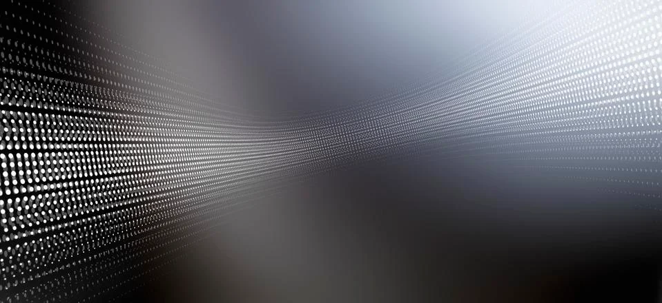 Diminishing dot pattern in a curve Stockillustratie