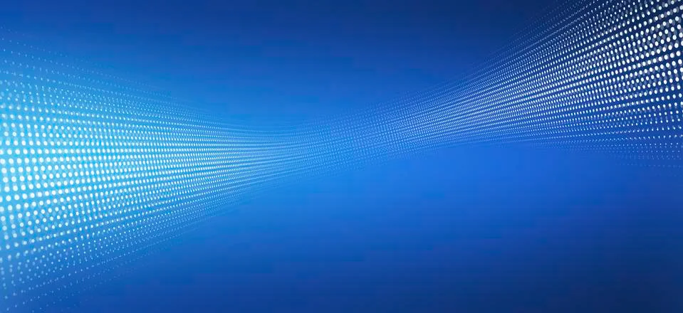 Diminishing dot pattern in a curve Stockillustratie