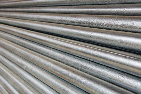 Diminishing galvanized pipe Stock Photos