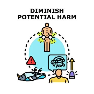 Diminishing potential harm mitigating risks vector illustration Stock Illustration