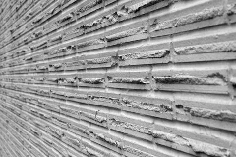 Diminishing thin brick wall Stock Photos