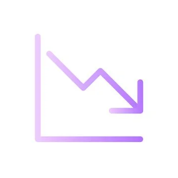 Diminution flat gradient two-color ui icon Stock-Illustration