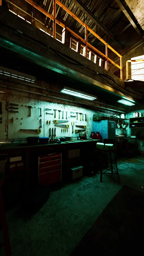 Dimly Lit Room With Long Counter Stock Footage 307857871