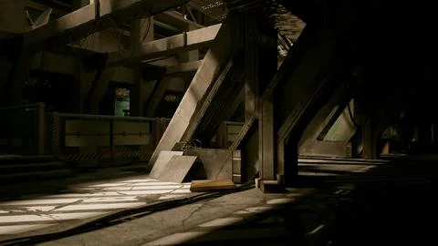 A dimly lit staircase inside a mysterious and intriguing room Stock Illustration