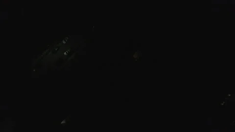 Dimmed Street Lights Stock Footage 135758560