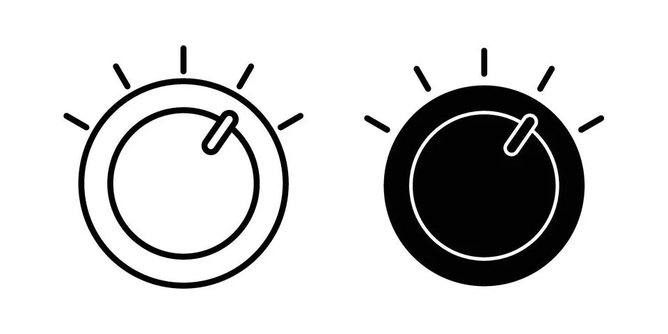 Dimmer icon set. Vector EPS 10 Stockillustratie