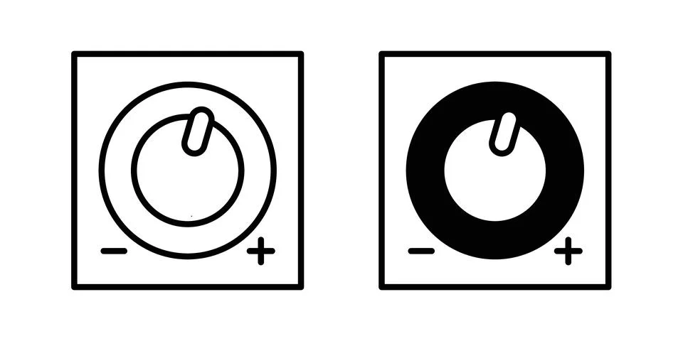 Dimmer icon vector template set in black Ilustración de archivo