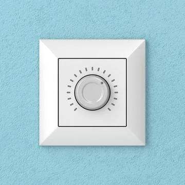 Dimmer light switch Dimmer light switch on a wall, front view Copyright: x... Stock Photos
