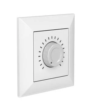 Dimmer light switch Dimmer light switch isolated on white background Copyr... Stock Photos