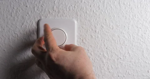 Dimmer with man hand close up Stock Footage 148894766