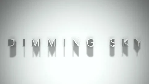Dimming sky 3D title animation with shadows on a white background Stock Footage 297510295