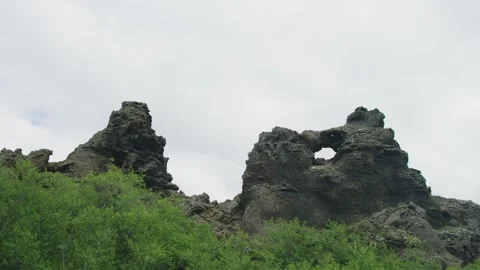 Dimmuborgir Wide Looking Up 1 Stock Footage 183480739