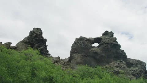 Dimmuborgir Wide Looking Up 2 Stock Footage 183483643