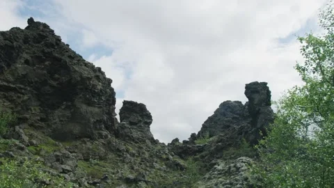 Dimmuborgir Wide Pan Right Stock Footage 173364873
