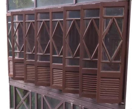 Dimond cut pattern of window Stock Photos