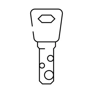 Dimple key line icon vector illustration 스톡 일러스트
