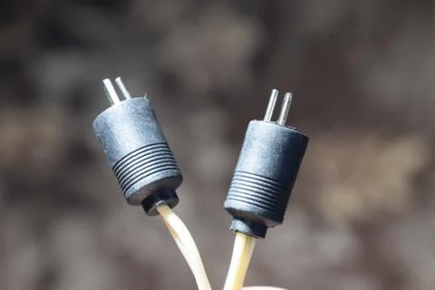 DIN 41529. plug point is a dash, the Soviet standard plug for acoustics. Foto stock