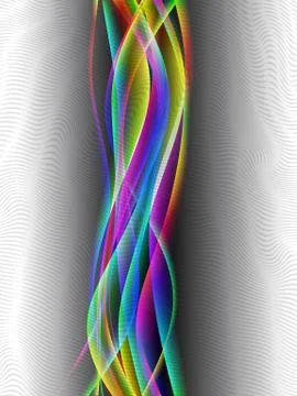 Dinamyc flow, stylized  waves, vector Stock Illustration