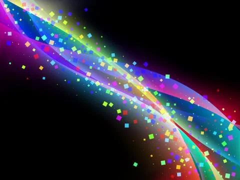 Dinamyc flow, stylized waves, vector 스톡 일러스트