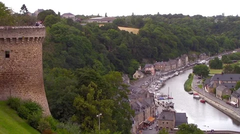 Dinan, Top view Stock Footage 66250414