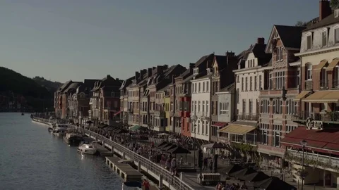 Dinant, river view Stock Footage 92481727