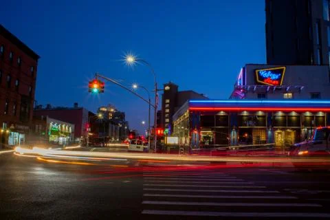 Diner at Night Stock Photos