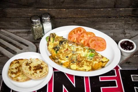 Diner Omelette 库存照片