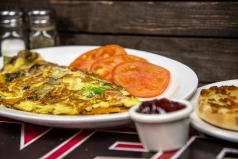 Diner Omelette 库存照片