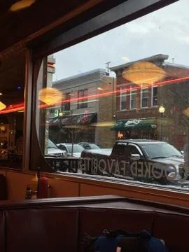 Diner Reflection Stock Photos