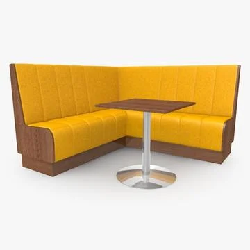 Diner Seating 02 3D Model