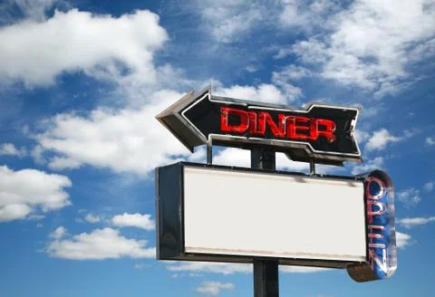 Diner sign Stock Photos