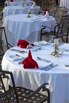 Diner table Stock Photos