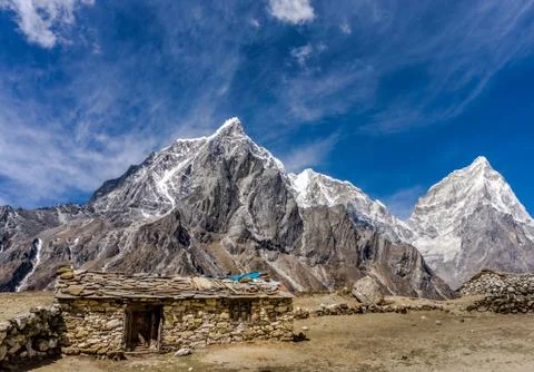 Dingboche to Lobuche, Nepal Stock Photos