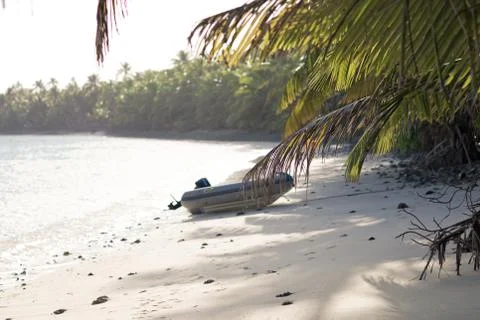 Dinghy on the beach Stock Photos