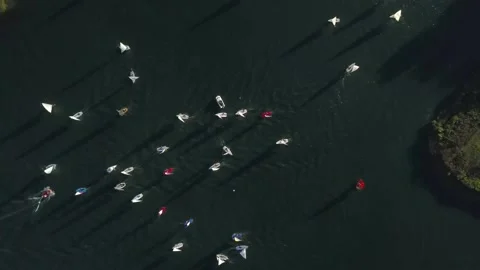 Dinghy Sailing Stock Footage 138536128