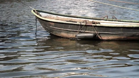 Dinghy in the water Stock Footage 7678017