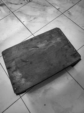 Dingklik or stool or bench in black and white Stock Photos