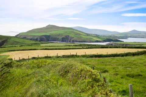 Dingle peninsula fields on the wild atlantic way Stock Photos