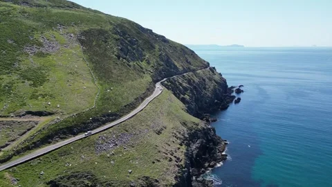 Dingle Peninsula - Wild Atlantic Way Road on Cliff Stock Footage 270076344