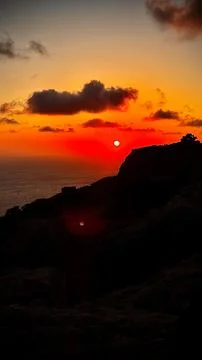Dingli Cliffs Malta Sunset Stock Photos