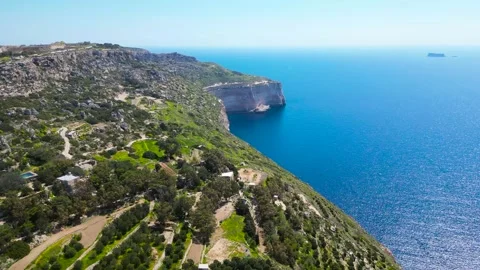 Dingli High Cliffs, Malta, aerial shots Stock Footage 270371772