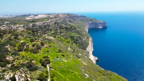 Dingli High Cliffs, Malta, aerial shots Stock Footage 270371775