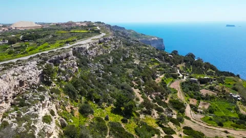 Dingli High Cliffs, Malta, aerial shots Stock Footage 270371786