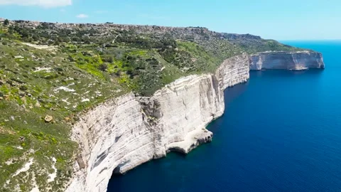 Dingli High Cliffs, Malta, aerial shots Stock Footage 270371805
