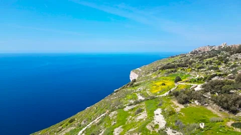 Dingli High Cliffs, Malta, aerial shots Stock Footage 270371806