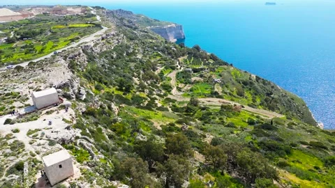 Dingli High Cliffs, Malta, aerial shots Stock Footage 270371815