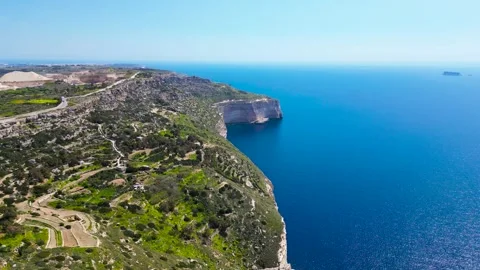 Dingli High Cliffs, Malta, aerial shots Stock Footage 270371817