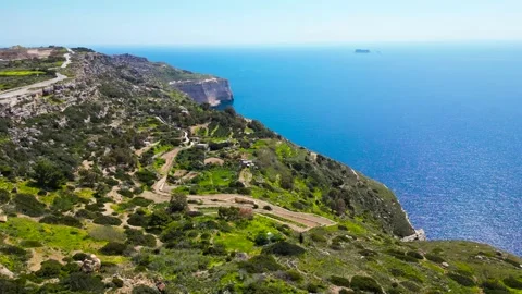 Dingli High Cliffs, Malta, aerial shots Stock Footage 270371832