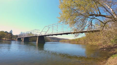 Dingman Ferry Bridge 库存影片 195039013