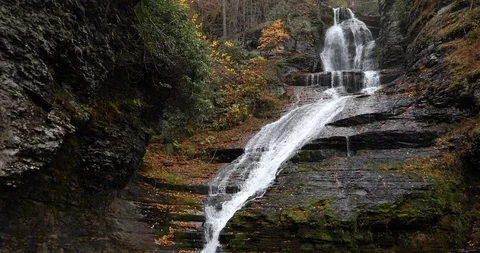 Dingman's Falls In Autumn Stock Footage 99935686
